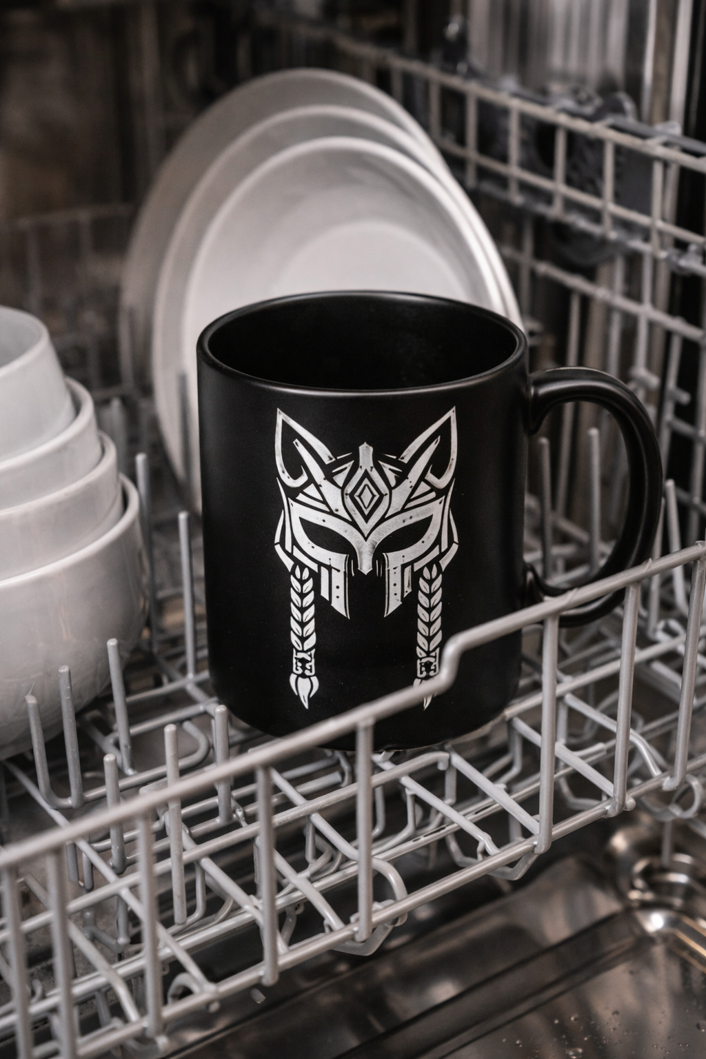 Valkyrie Helm Black Mug