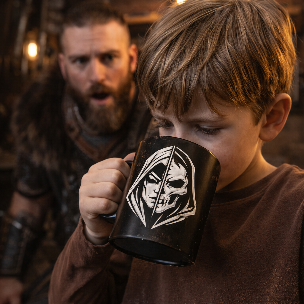 Dual Fate Black Mug