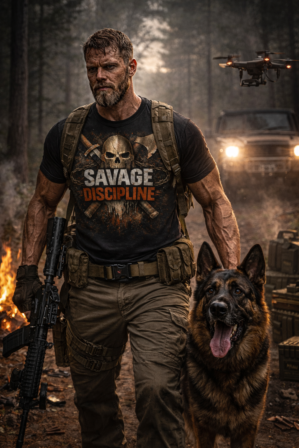 Relentless Warrior - Savage Discipline - Unisex t-shirt