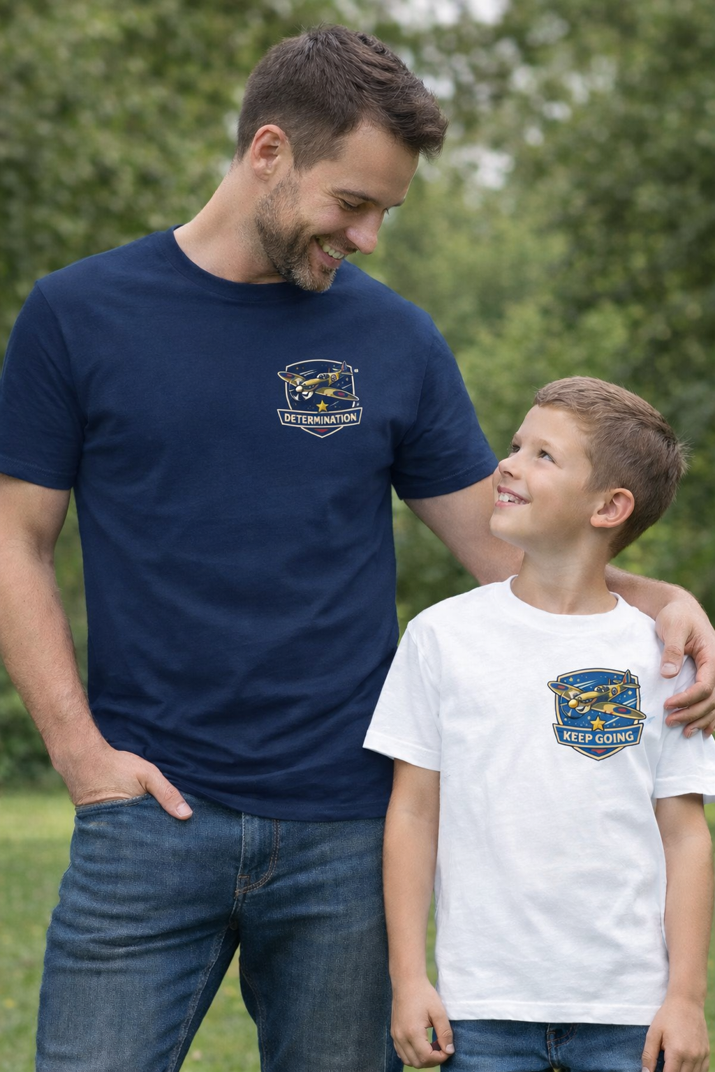 British Icons - Spitfire - Determination - Front/Back - Unisex t-shirt