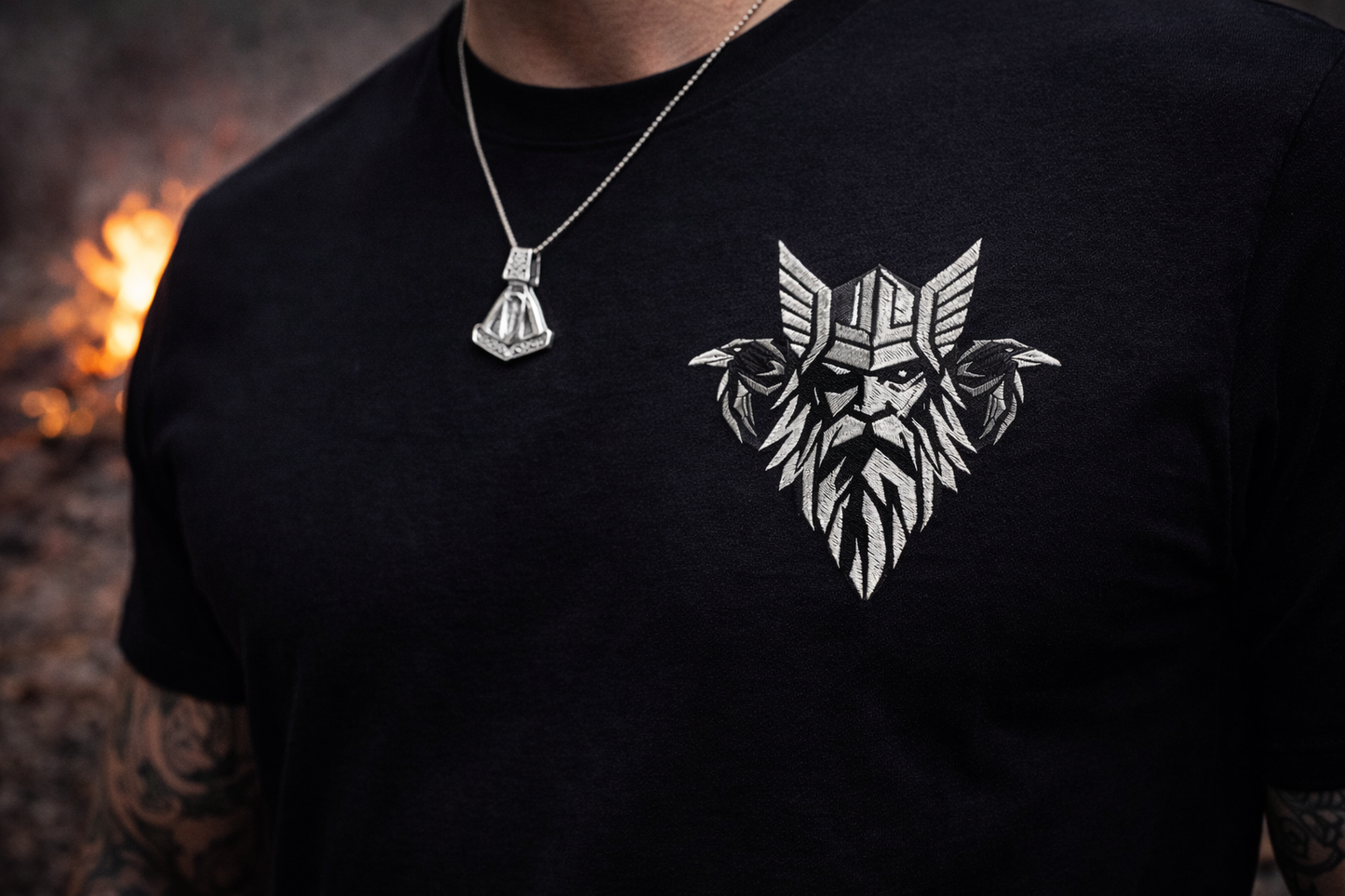 Norse Raven Helm T-Shirt