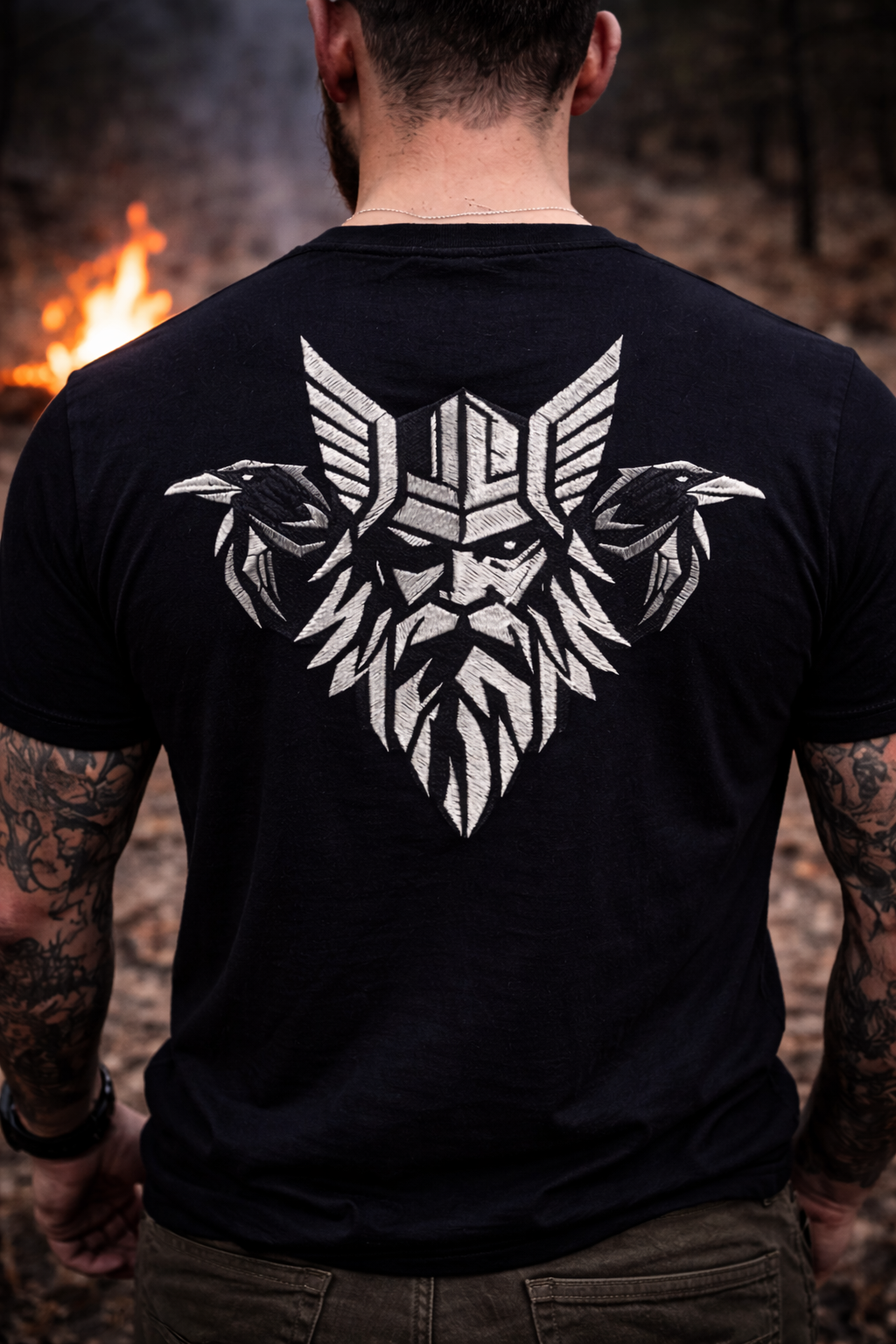 Norse Raven Helm T-Shirt