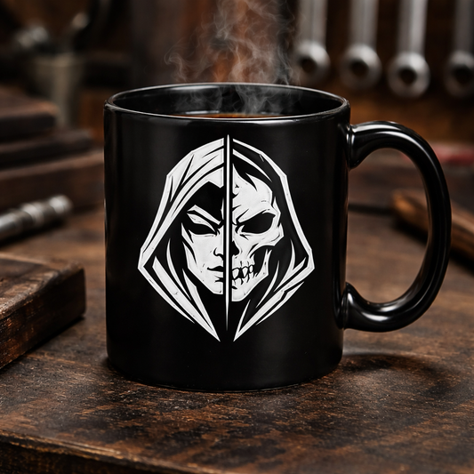 Dual Fate Black Mug