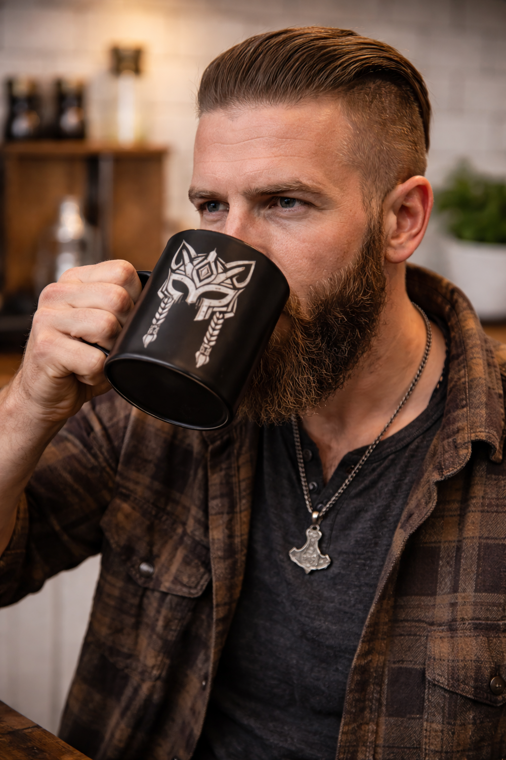 Valkyrie Helm Black Mug