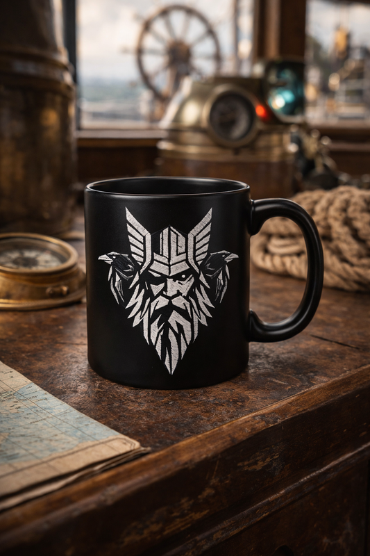 Norse Guardian Black Mug