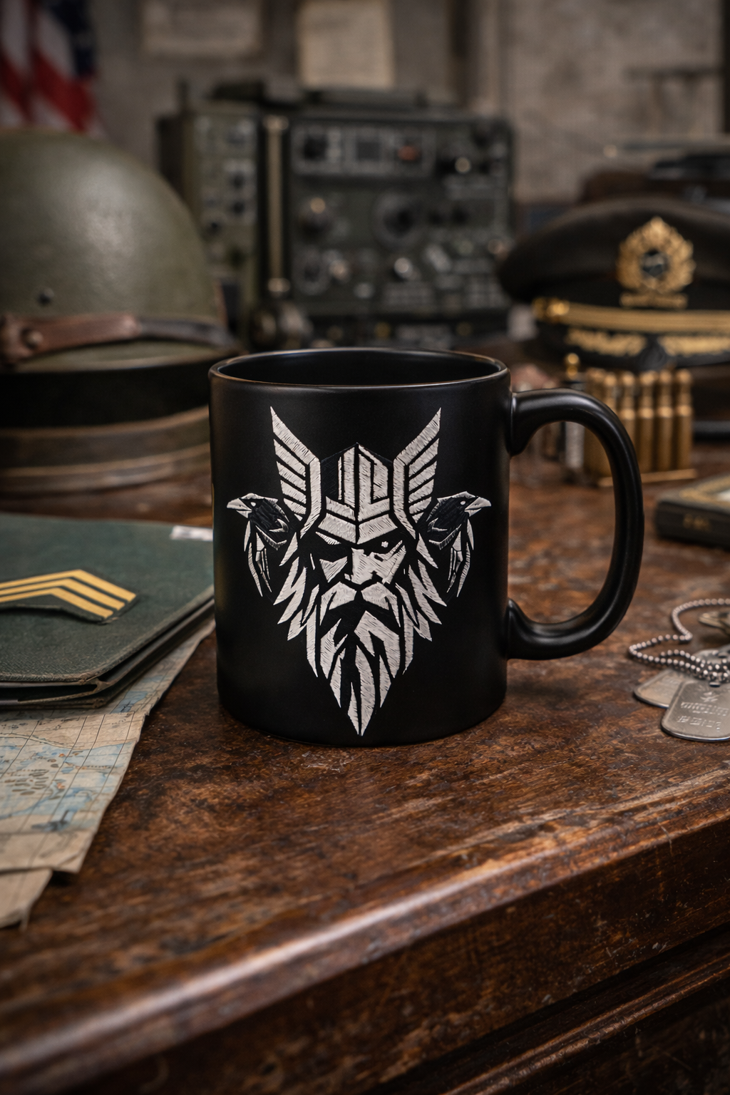 Norse Guardian Black Mug