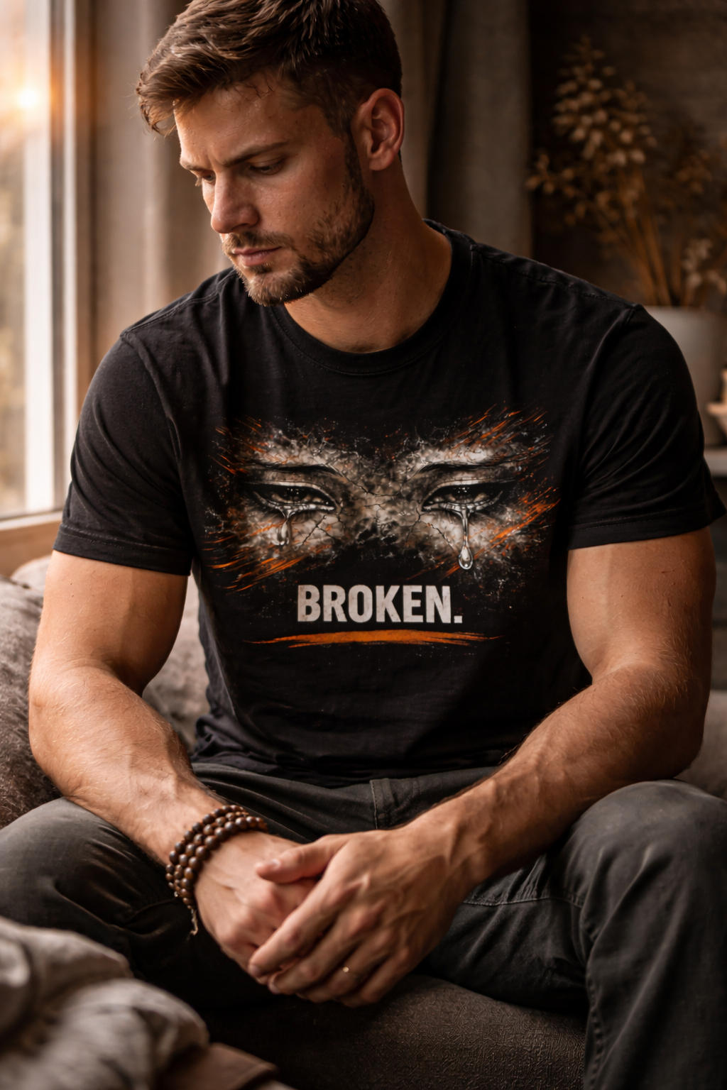 BROKEN. Graphic T-Shirt – Gritty Eye Design Statement Tee